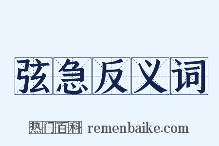 弦急反义词是什么意思的图片